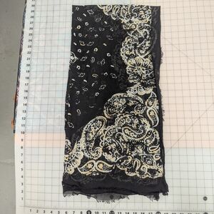 Black and White Paisley Scarf